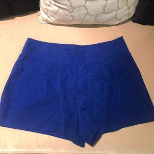 Cobalt Blue Flowy Bohemian Shorts For Sale - Size Medium